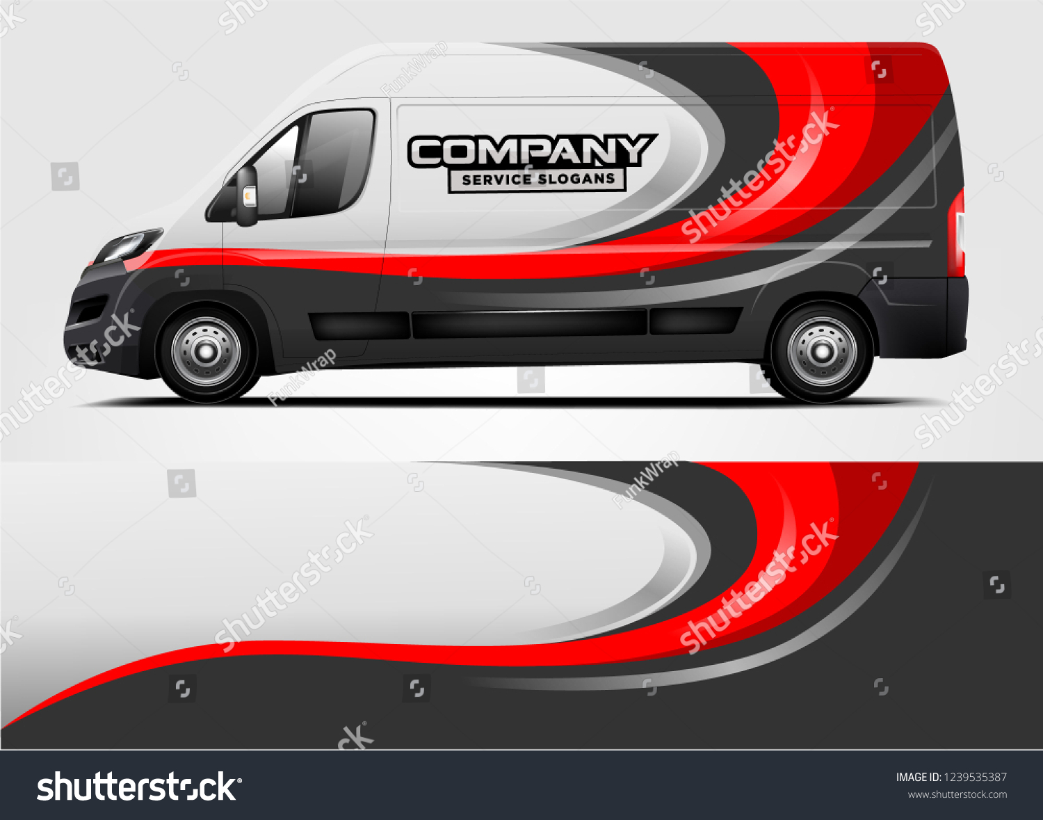Van Wrap design for company, decal, wrap, and sticker. vector eps10