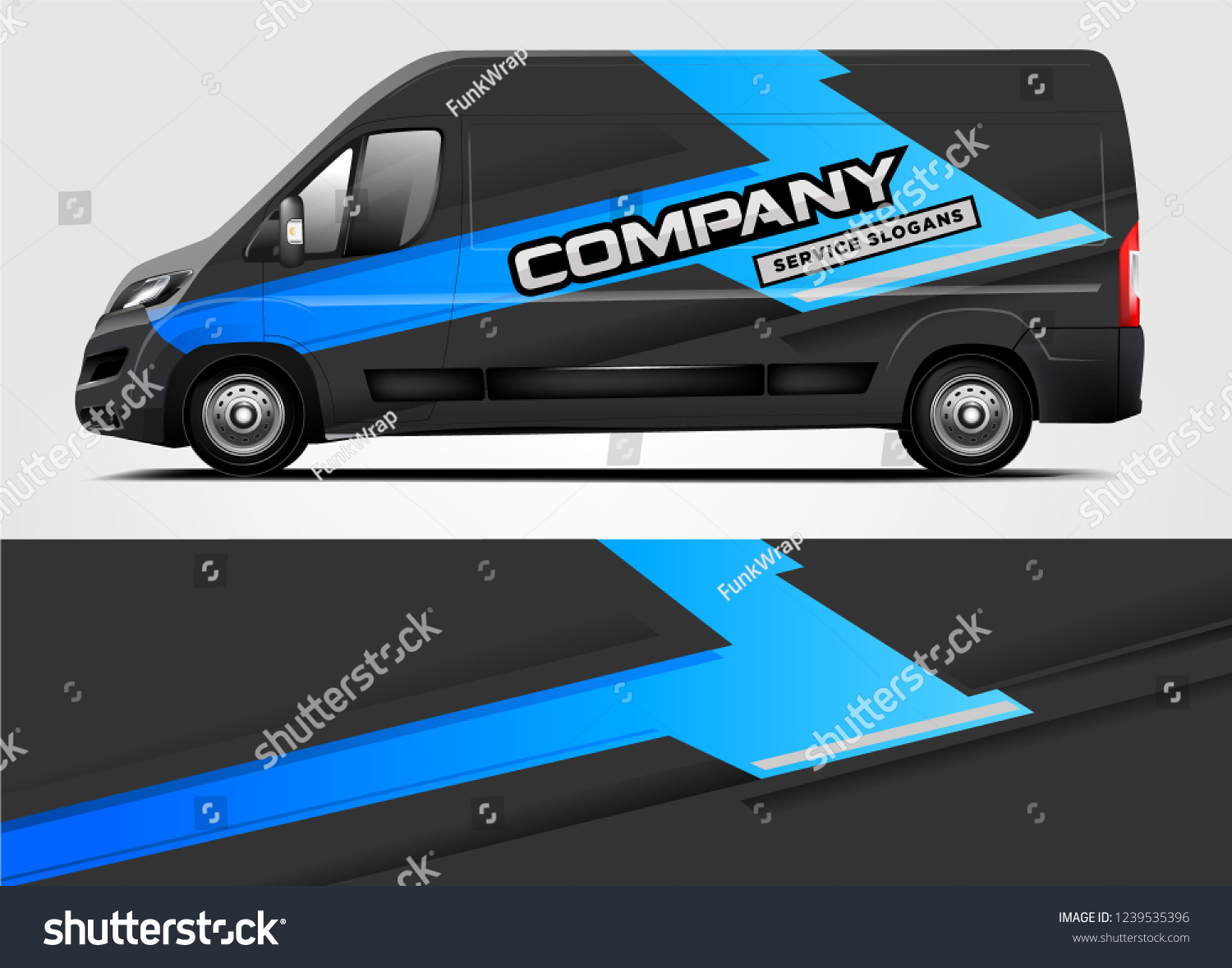 Van Wrap design for company, decal, wrap, and sticker. vector eps10