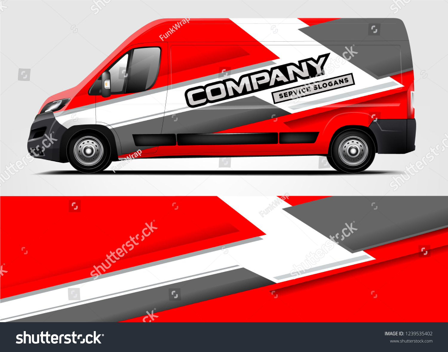Van Wrap design for company, decal, wrap, and sticker. vector eps10
