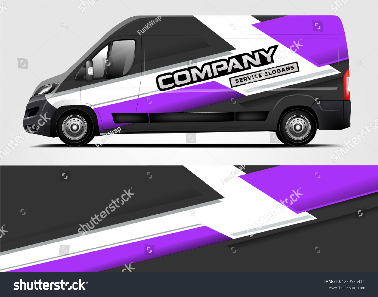 Van Wrap design for company, decal, wrap, and sticker. vector eps10