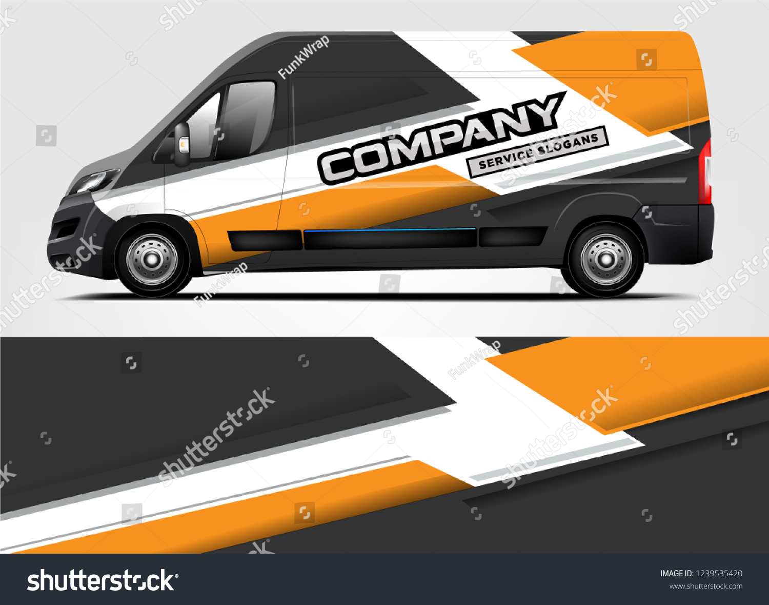 Van Wrap design for company, decal, wrap, and sticker. vector eps10