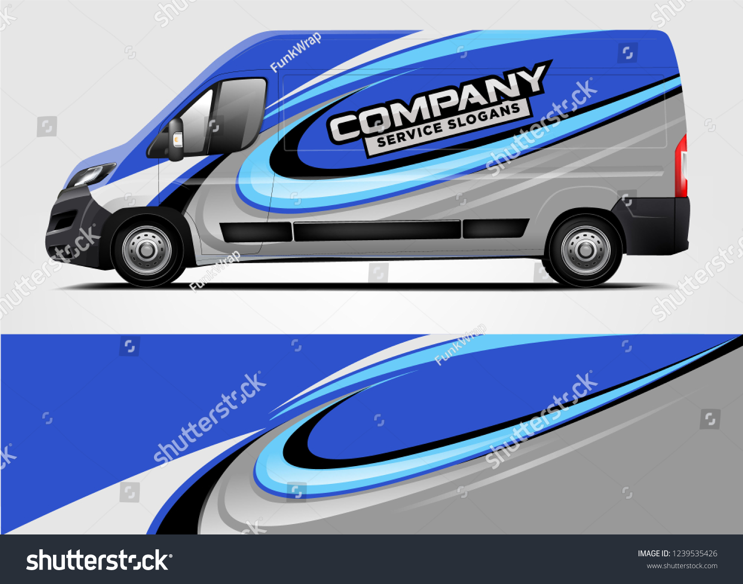 Van Wrap design for company, decal, wrap, and sticker. vector eps10