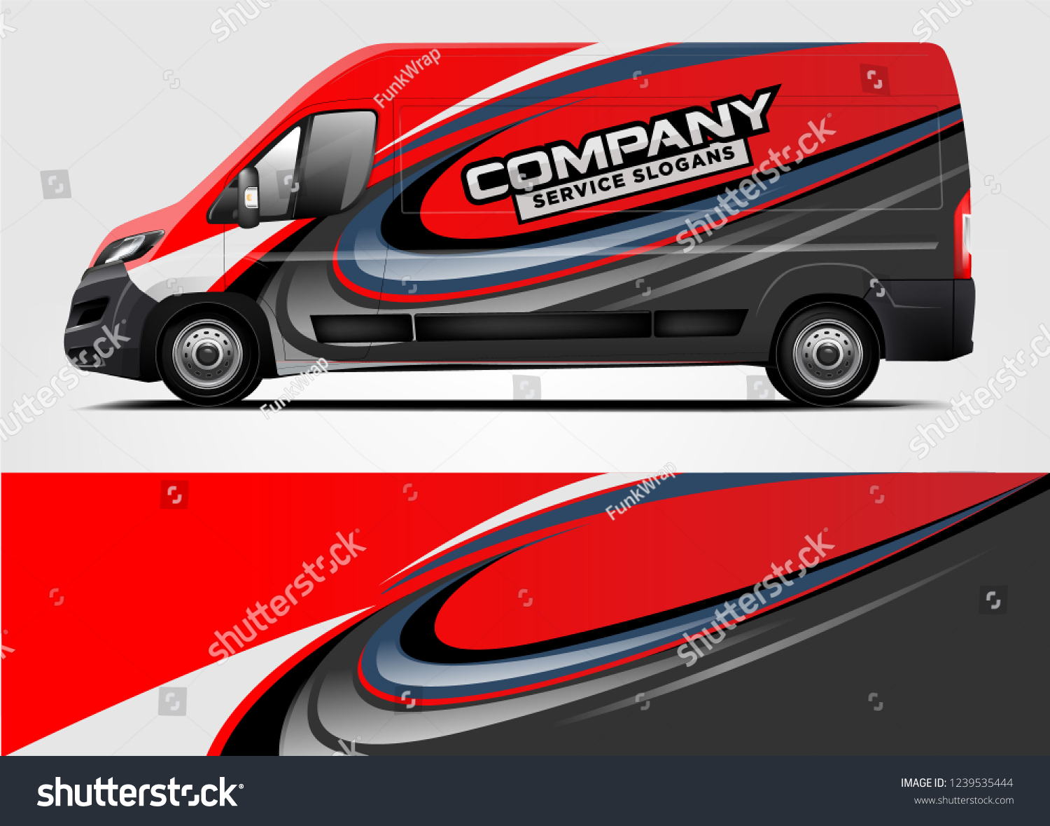Van Wrap design for company, decal, wrap, and sticker. vector eps10