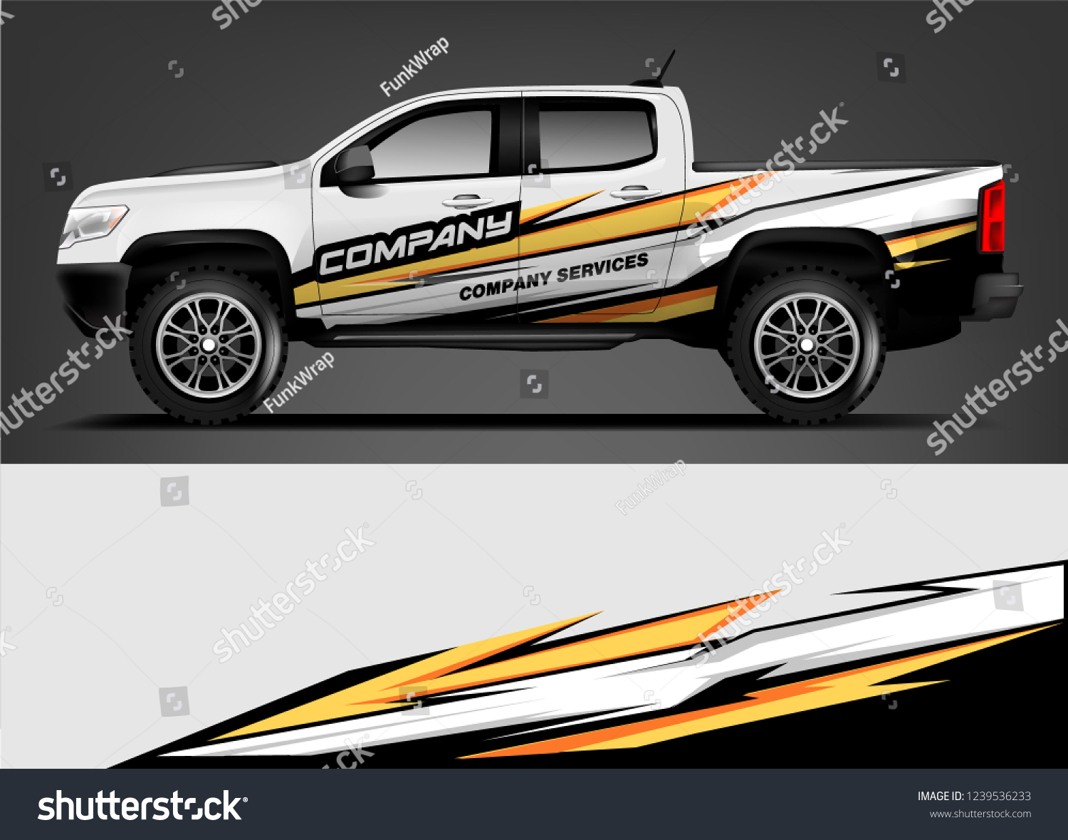 Truck Wrap design for company, decal, wrap, and sticker. vector eps10