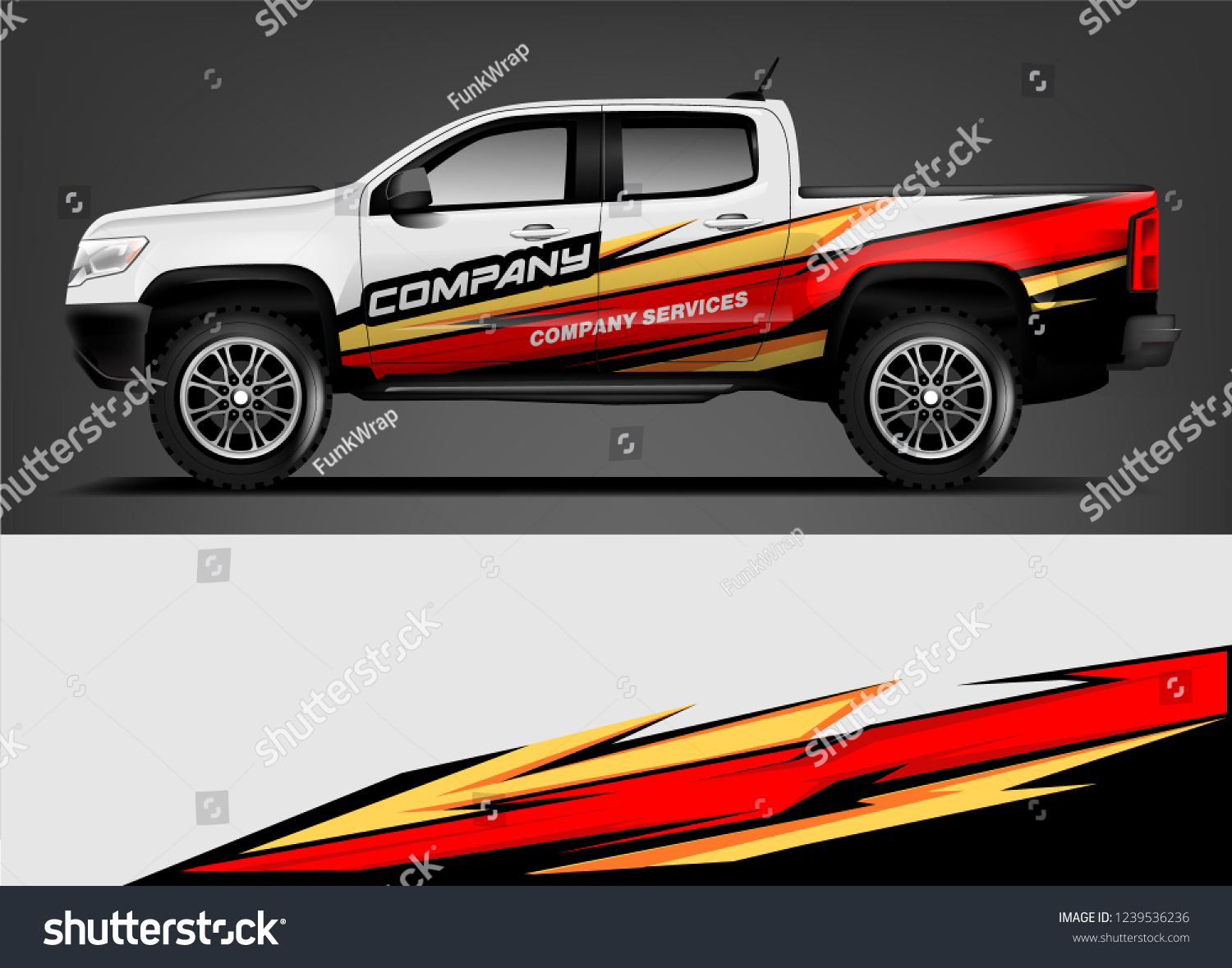 Truck Wrap design for company, decal, wrap, and sticker. vector eps10
