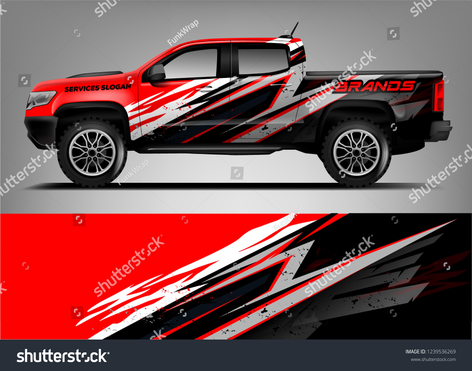 Truck Wrap design for company, decal, wrap, and sticker. vector eps10