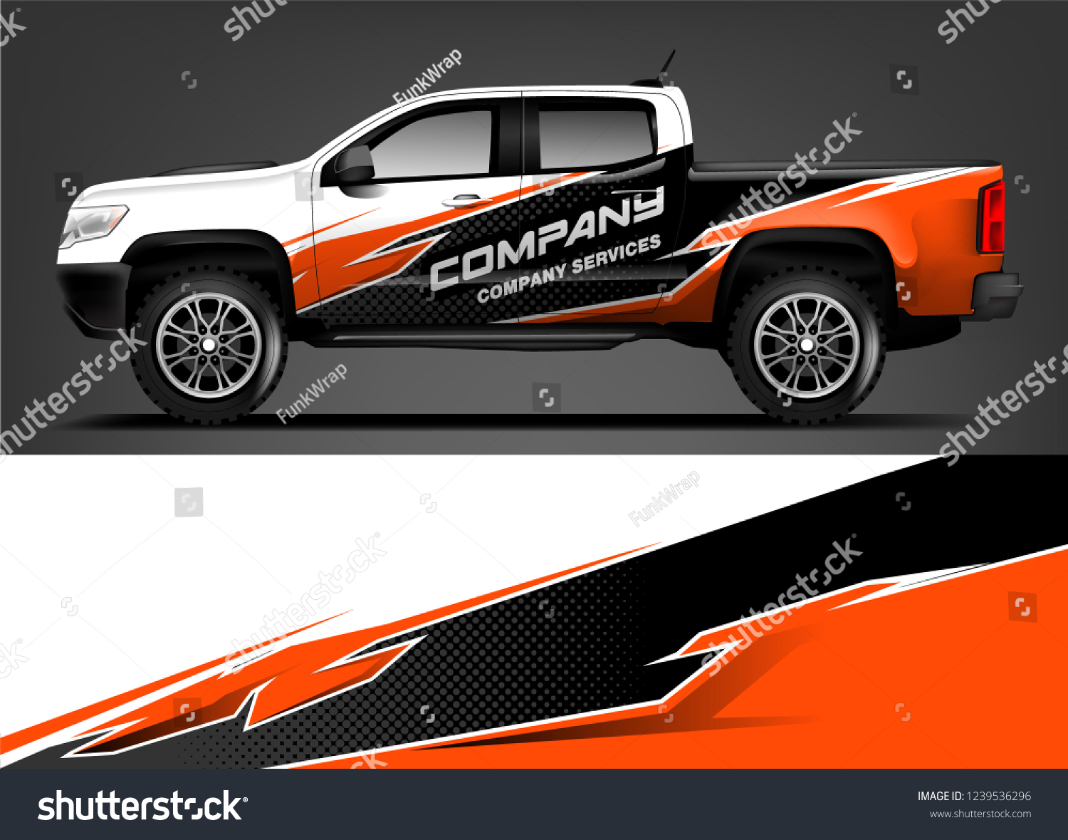 Truck Wrap design for company, decal, wrap, and sticker. vector eps10