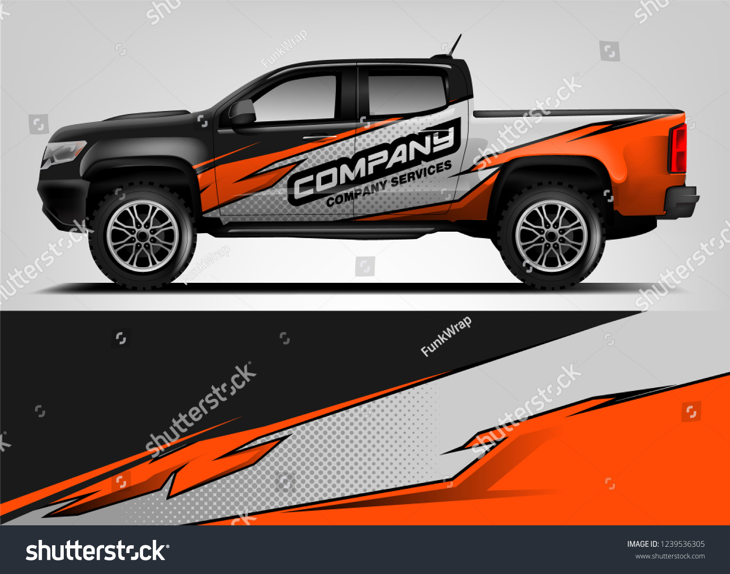 Truck Wrap design for company, decal, wrap, and sticker. vector eps10
