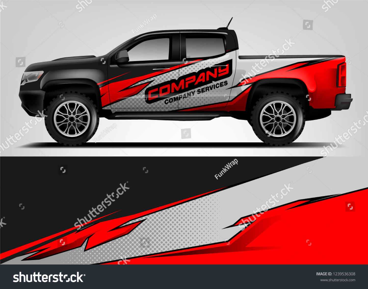 Truck Wrap design for company, decal, wrap, and sticker. vector eps10