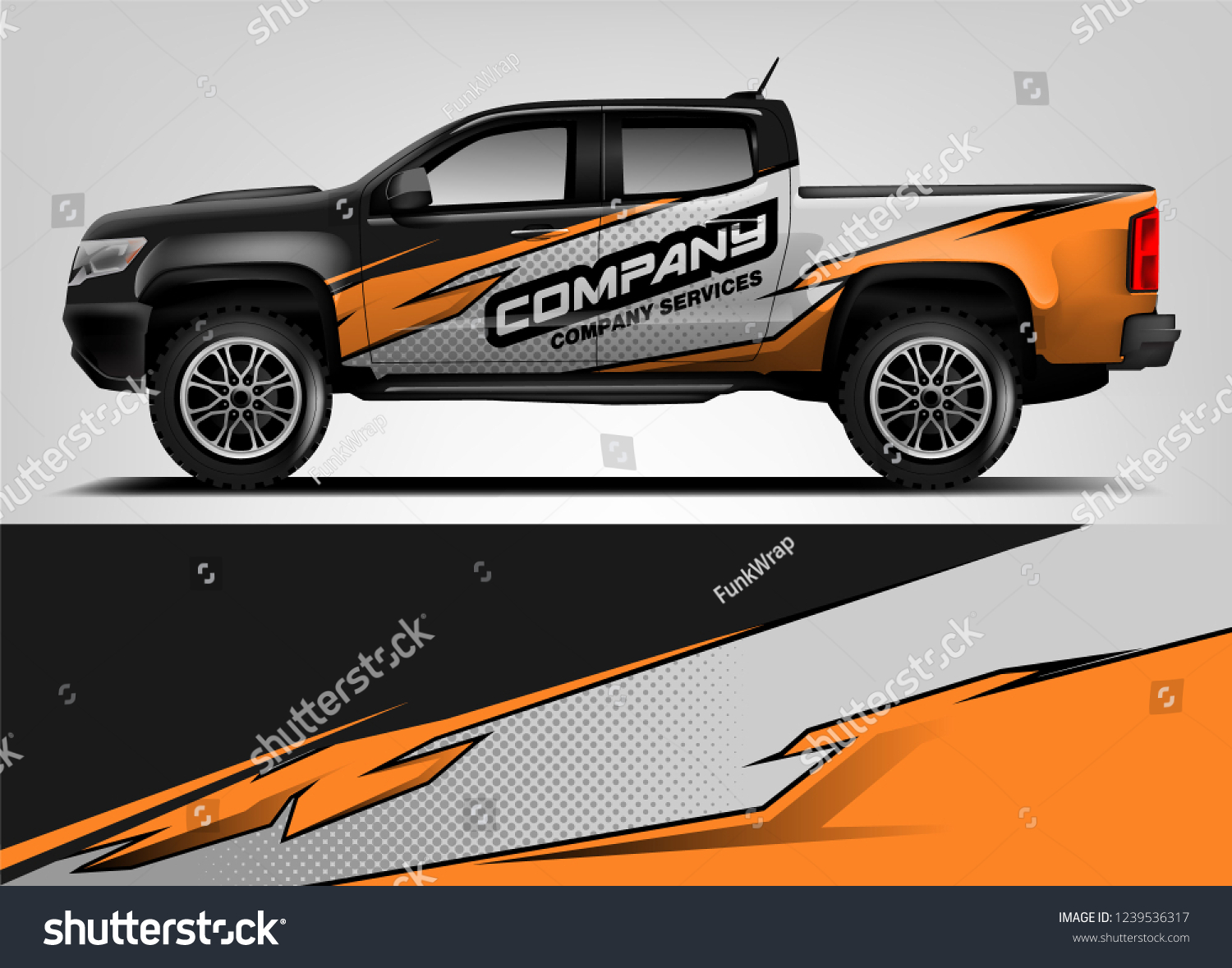 Truck Wrap design for company, decal, wrap, and sticker. vector eps10
