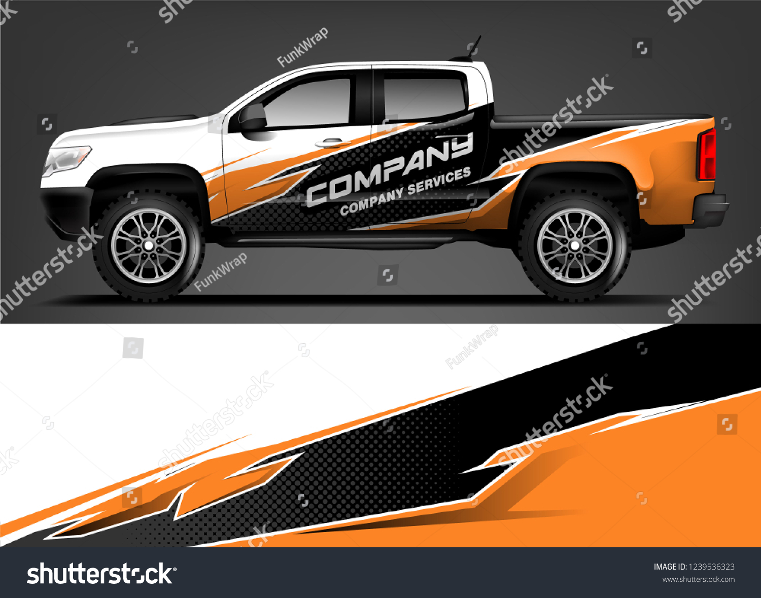 Truck Wrap design for company, decal, wrap, and sticker. vector eps10