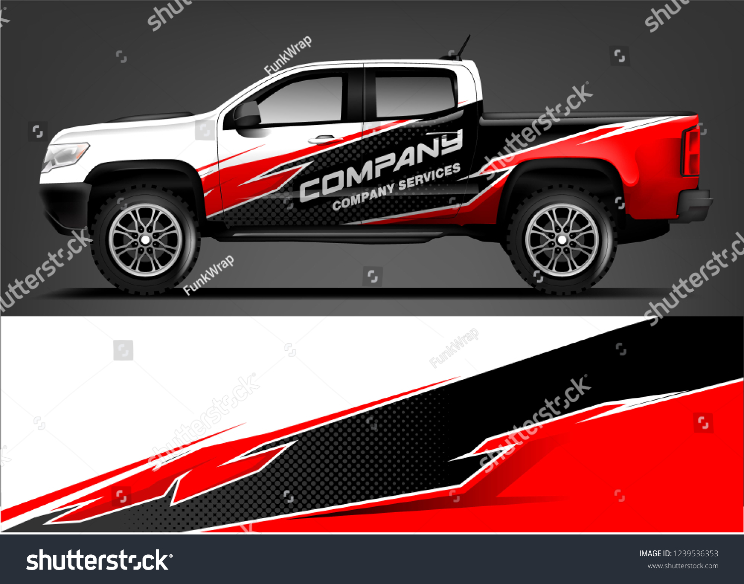 Truck Wrap design for company, decal, wrap, and sticker. vector eps10