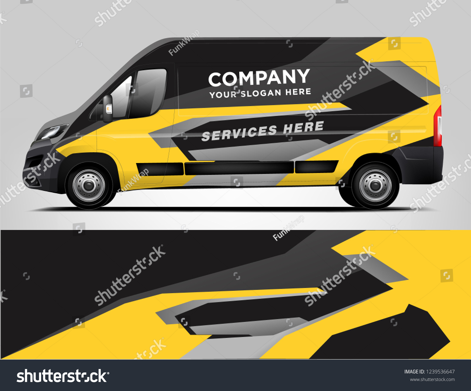 Van Wrap design for company, decal, wrap, and sticker. vector eps10