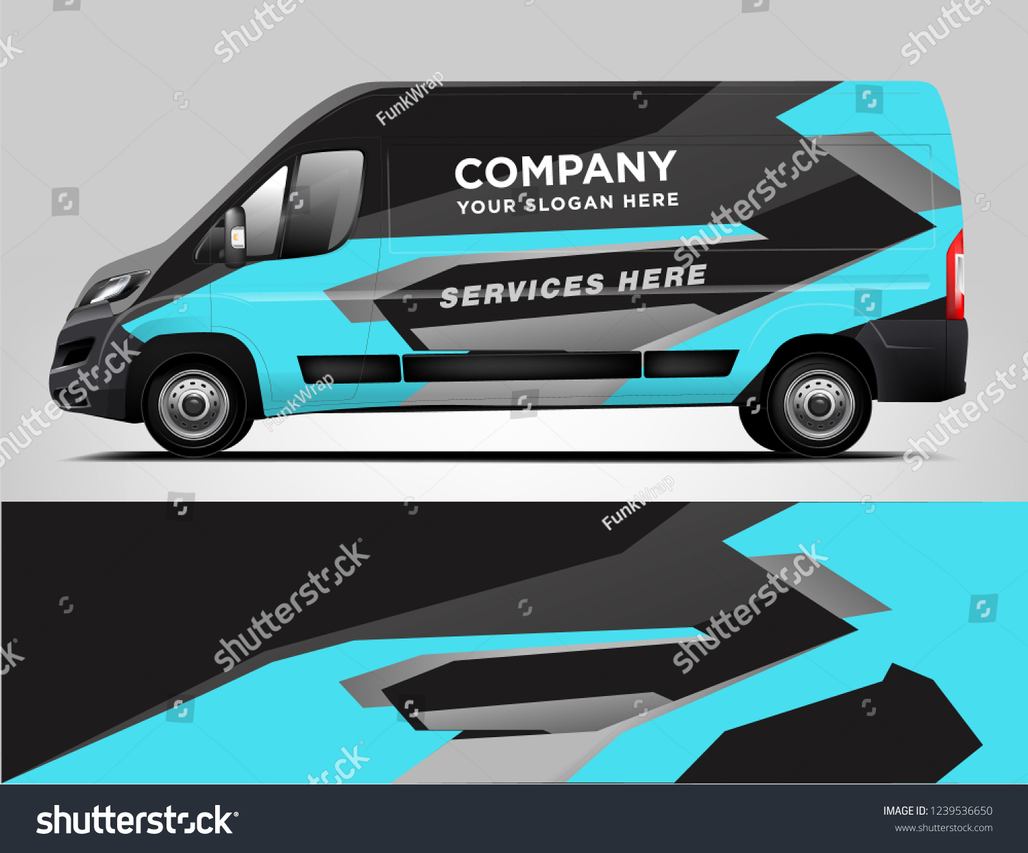 Van Wrap design for company, decal, wrap, and sticker. vector eps10