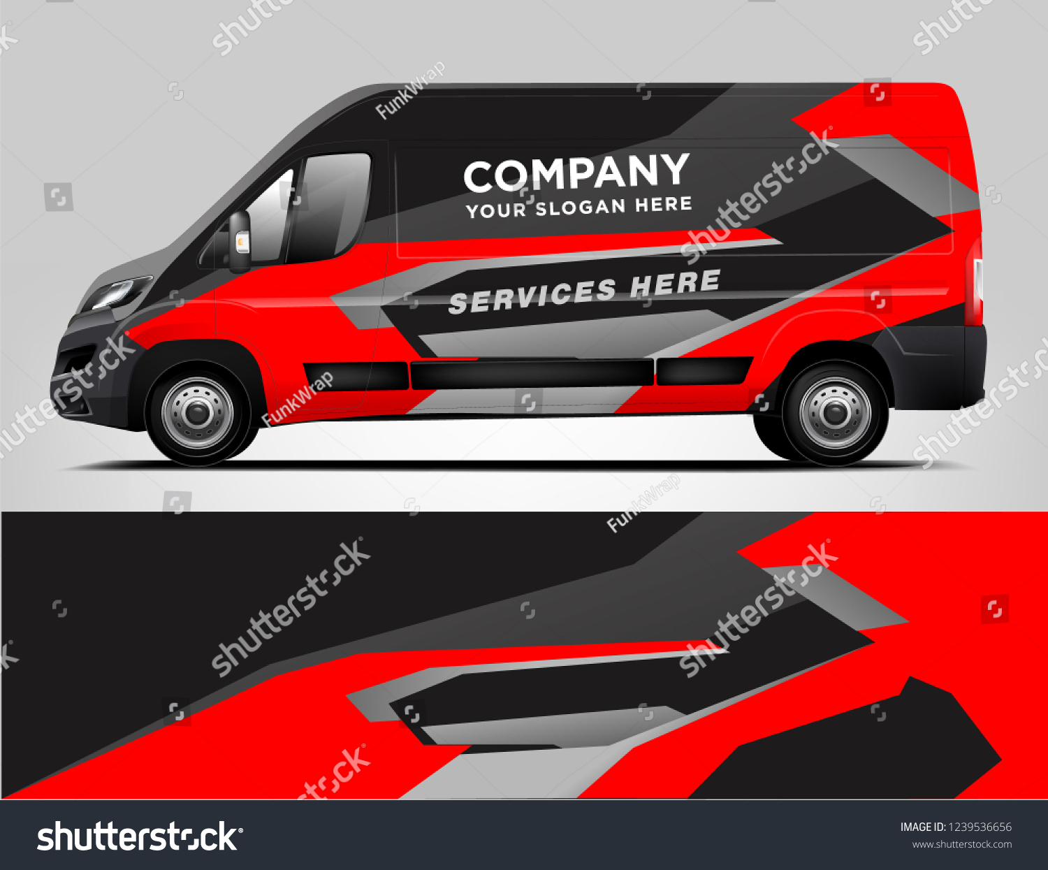 Van Wrap design for company, decal, wrap, and sticker. vector eps10