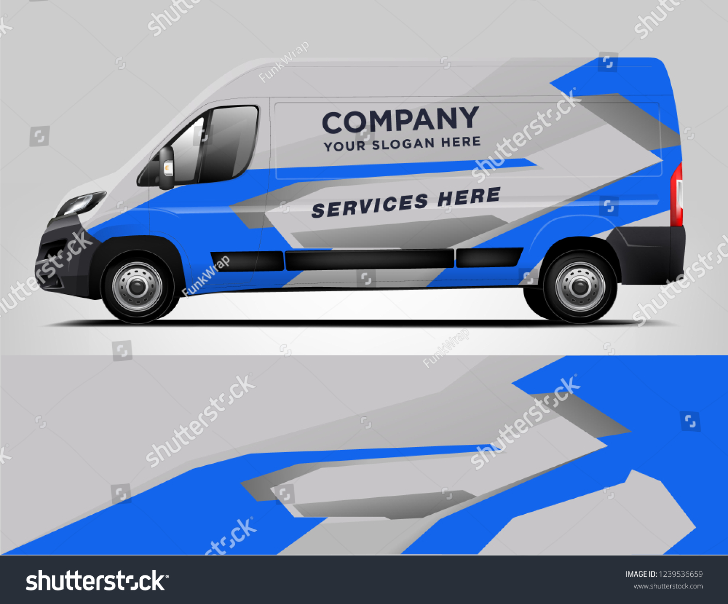 Van Wrap design for company, decal, wrap, and sticker. vector eps10