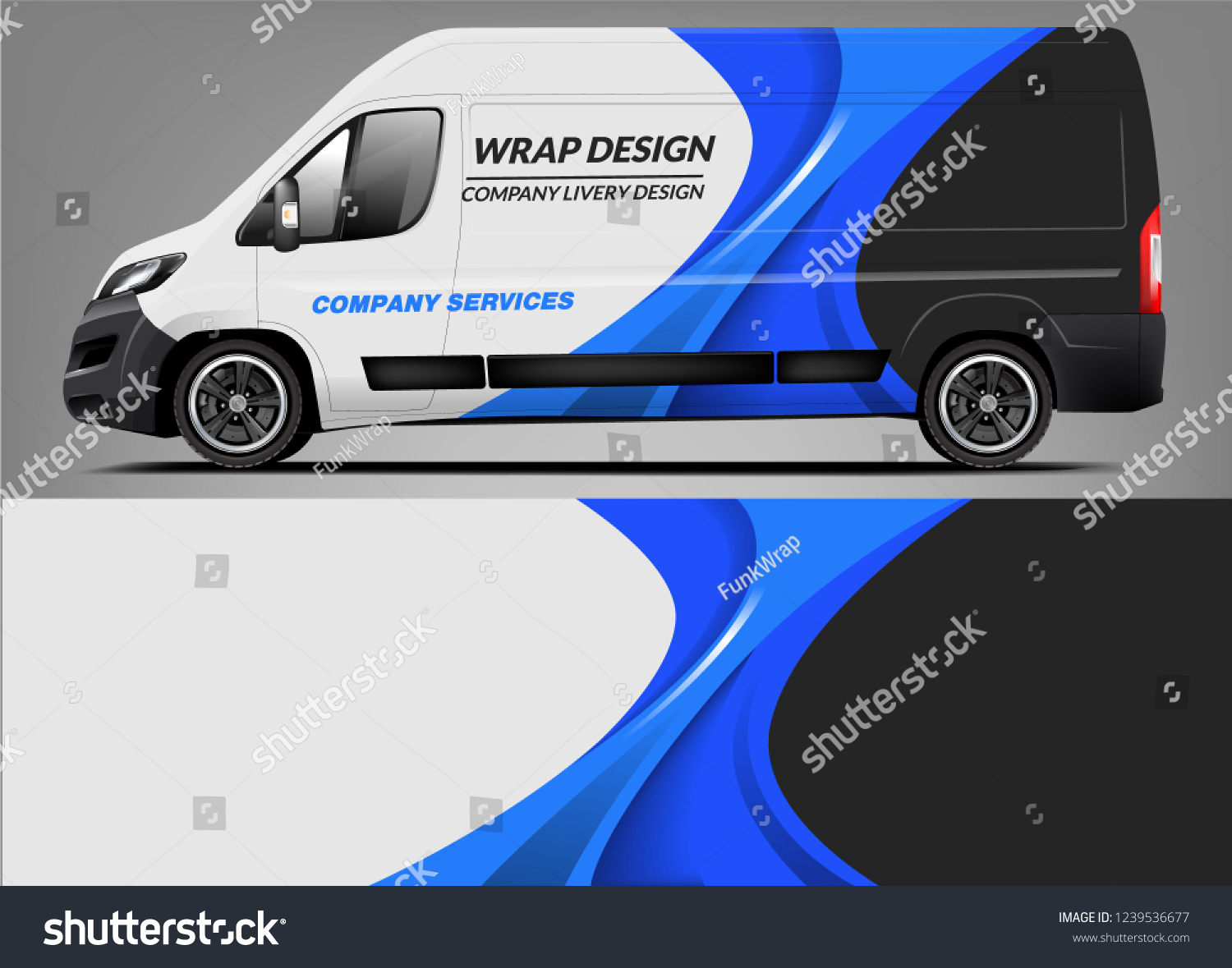 Van Wrap design for company, decal, wrap, and sticker. vector eps10