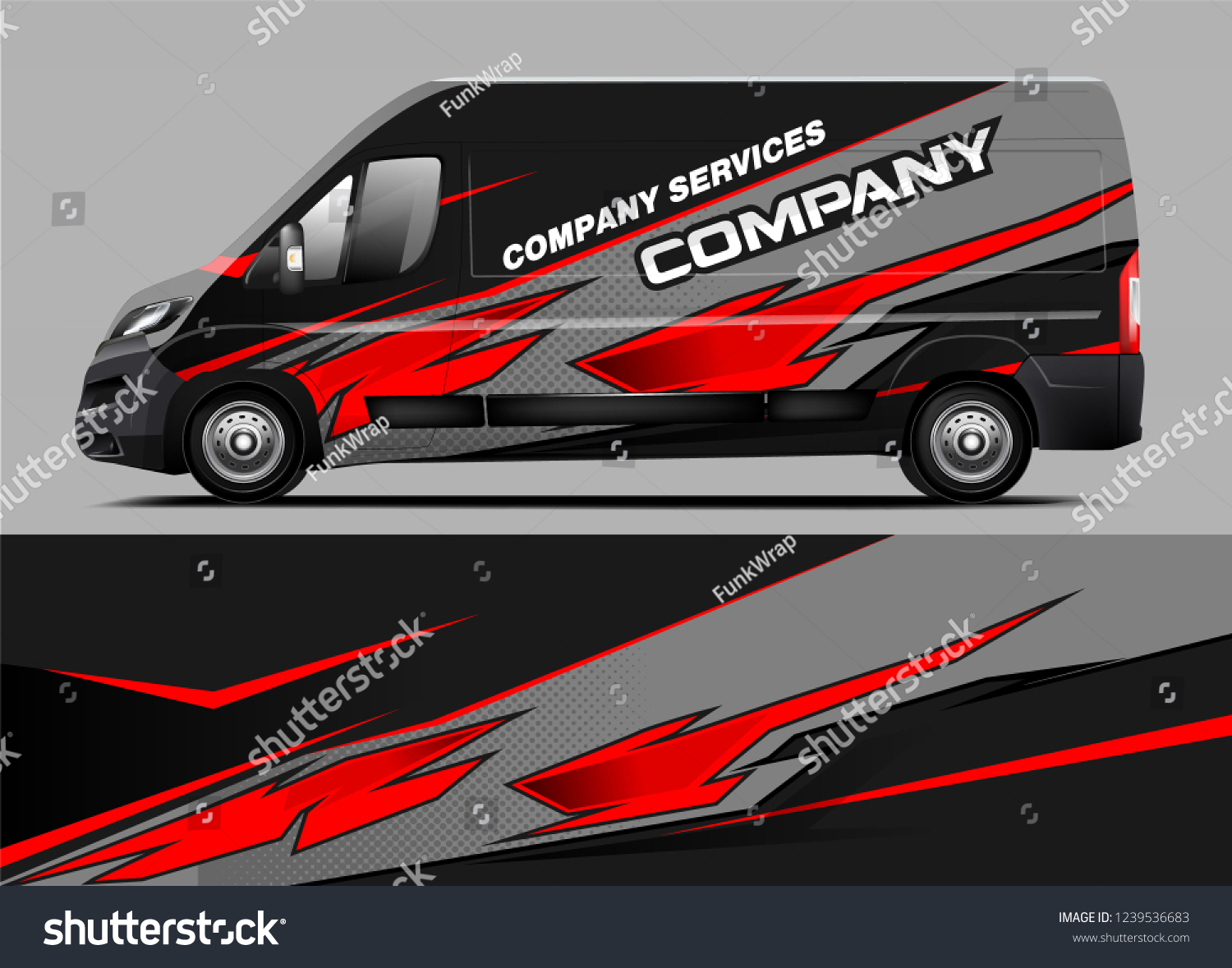 Van Wrap design for company, decal, wrap, and sticker. vector eps10