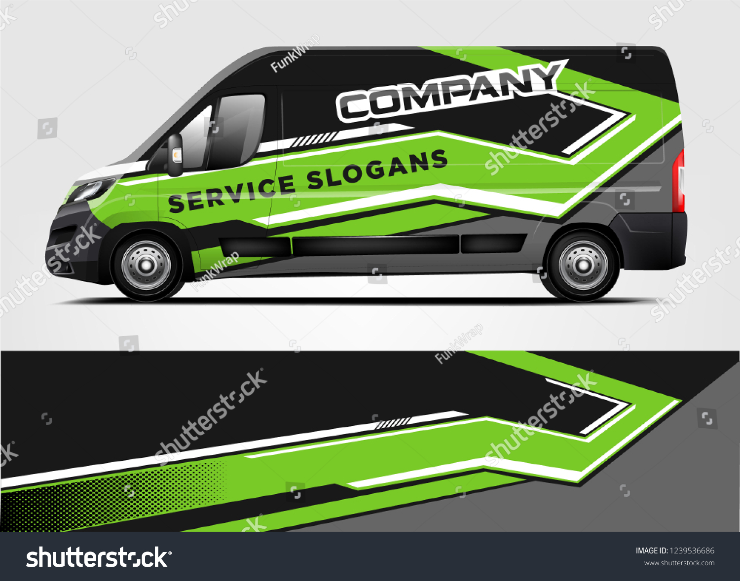 Van Wrap design for company, decal, wrap, and sticker. vector eps10