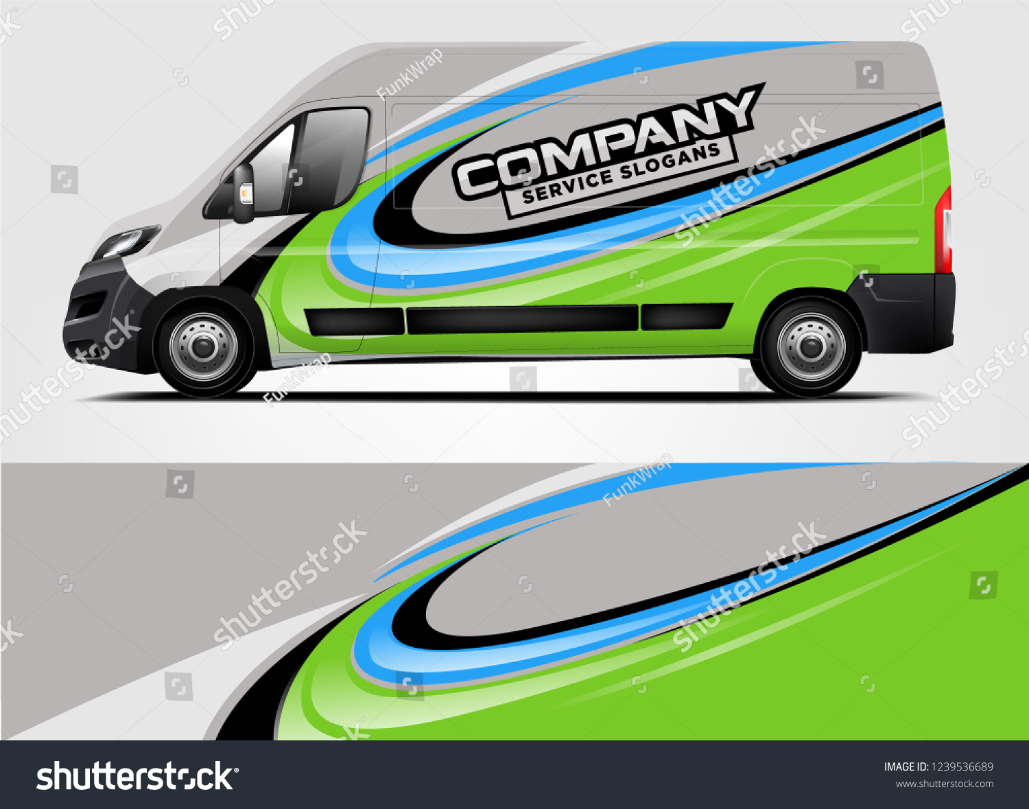 Van Wrap design for company, decal, wrap, and sticker. vector eps10