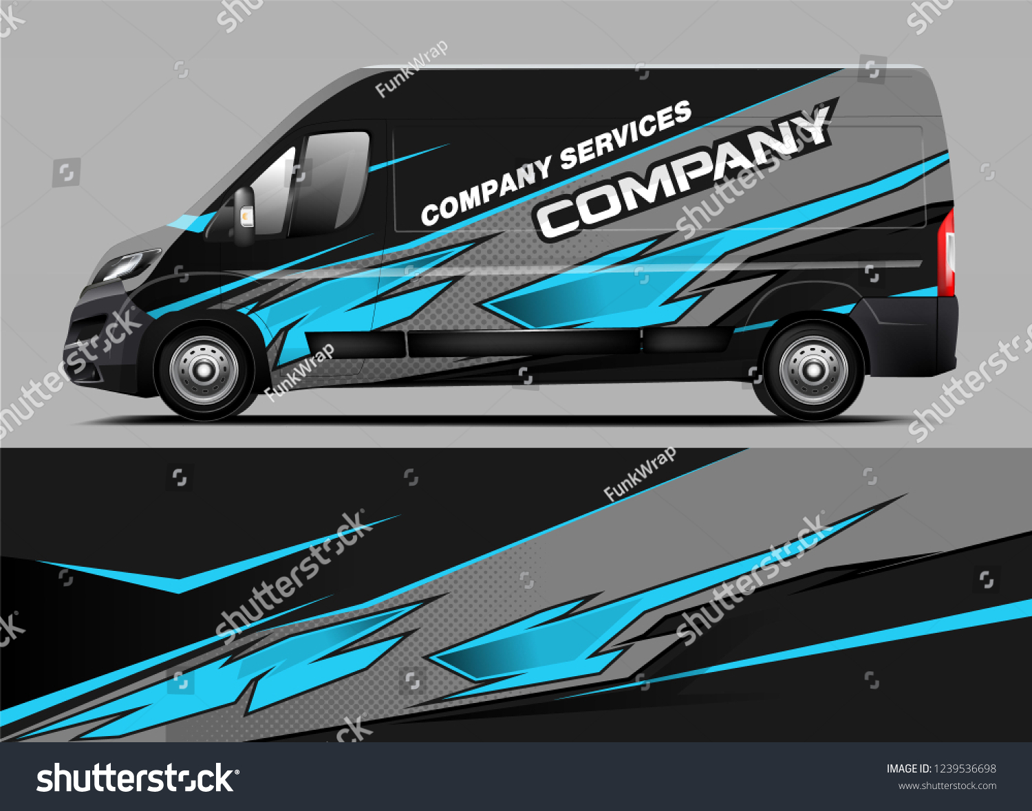 Van Wrap design for company, decal, wrap, and sticker. vector eps10