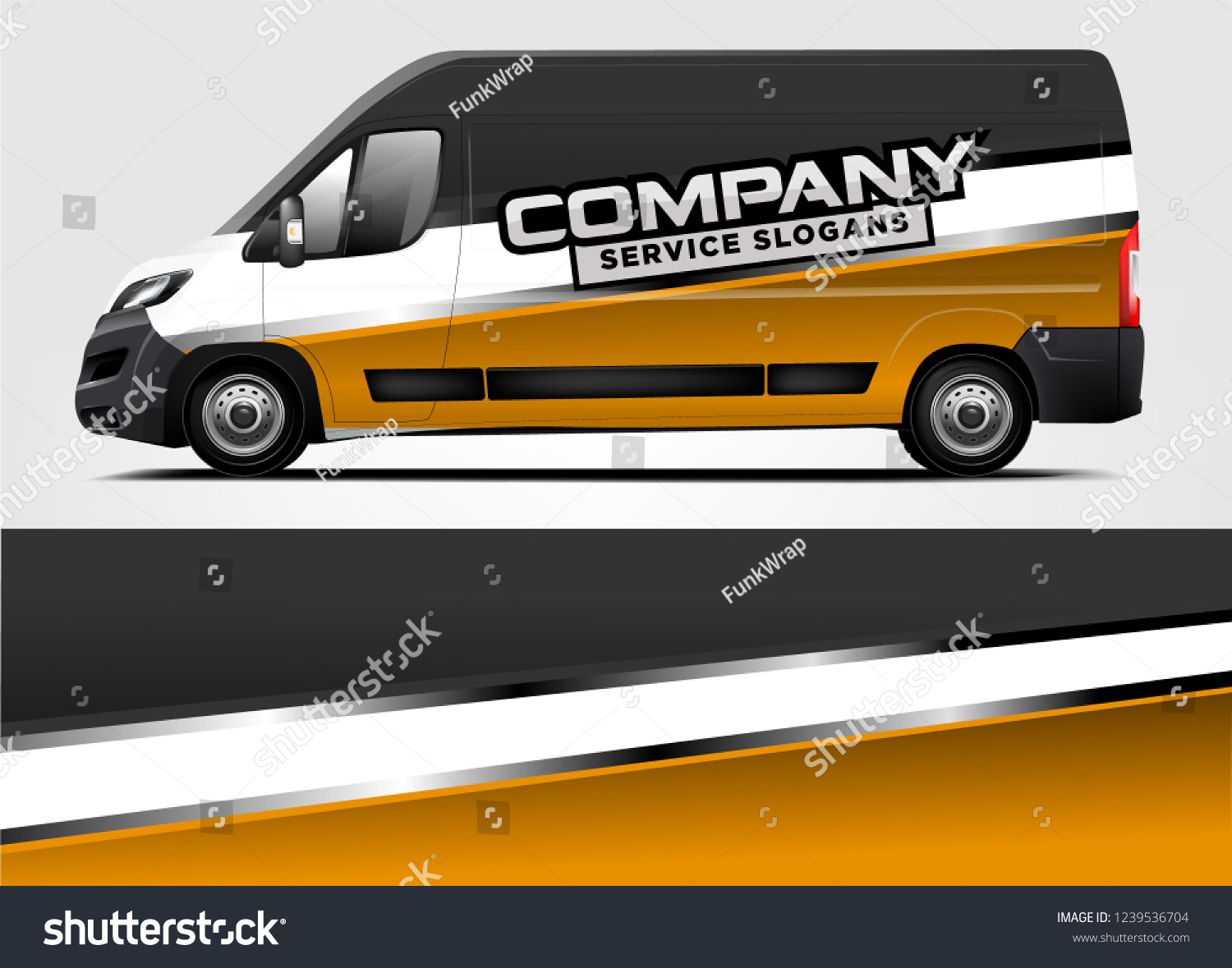 Van Wrap design for company, decal, wrap, and sticker. vector eps10