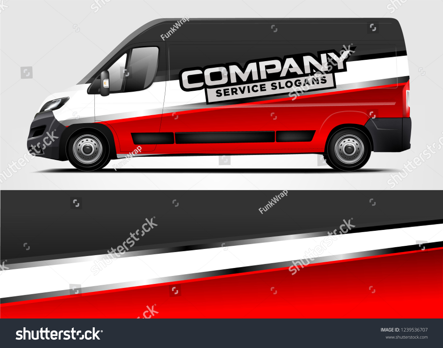 Van Wrap design for company, decal, wrap, and sticker. vector eps10