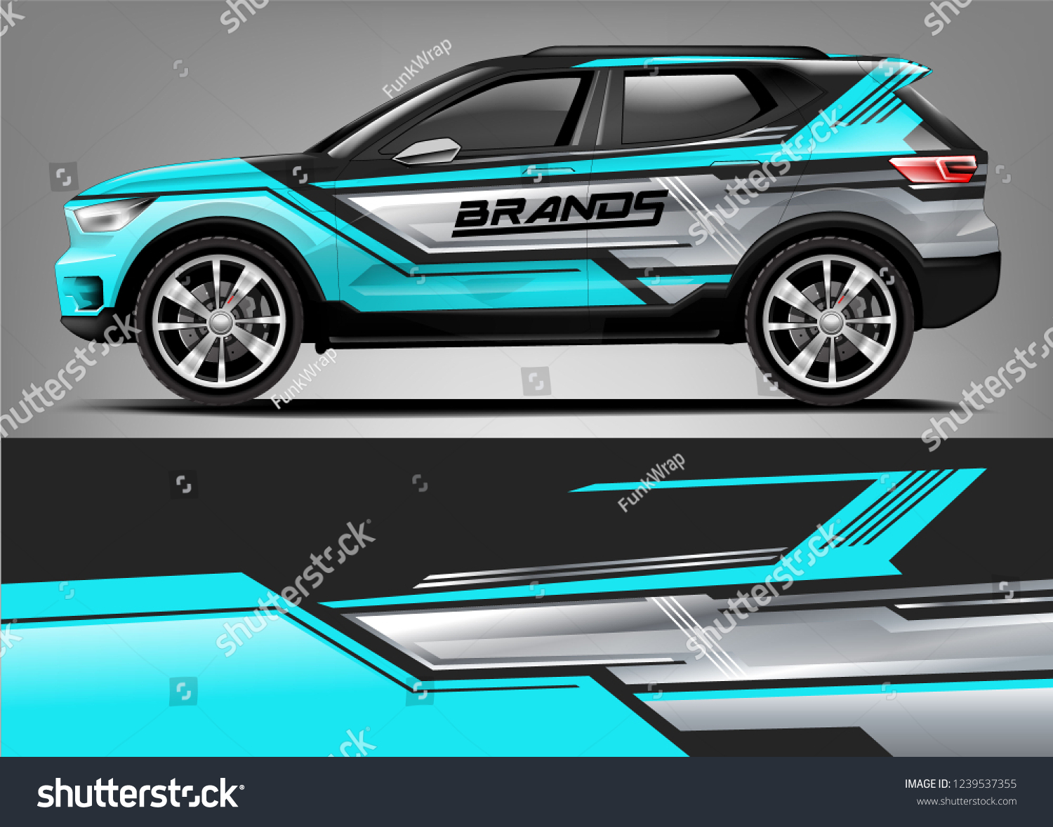 Car Wrap design for company, decal, wrap, and sticker. vector eps10