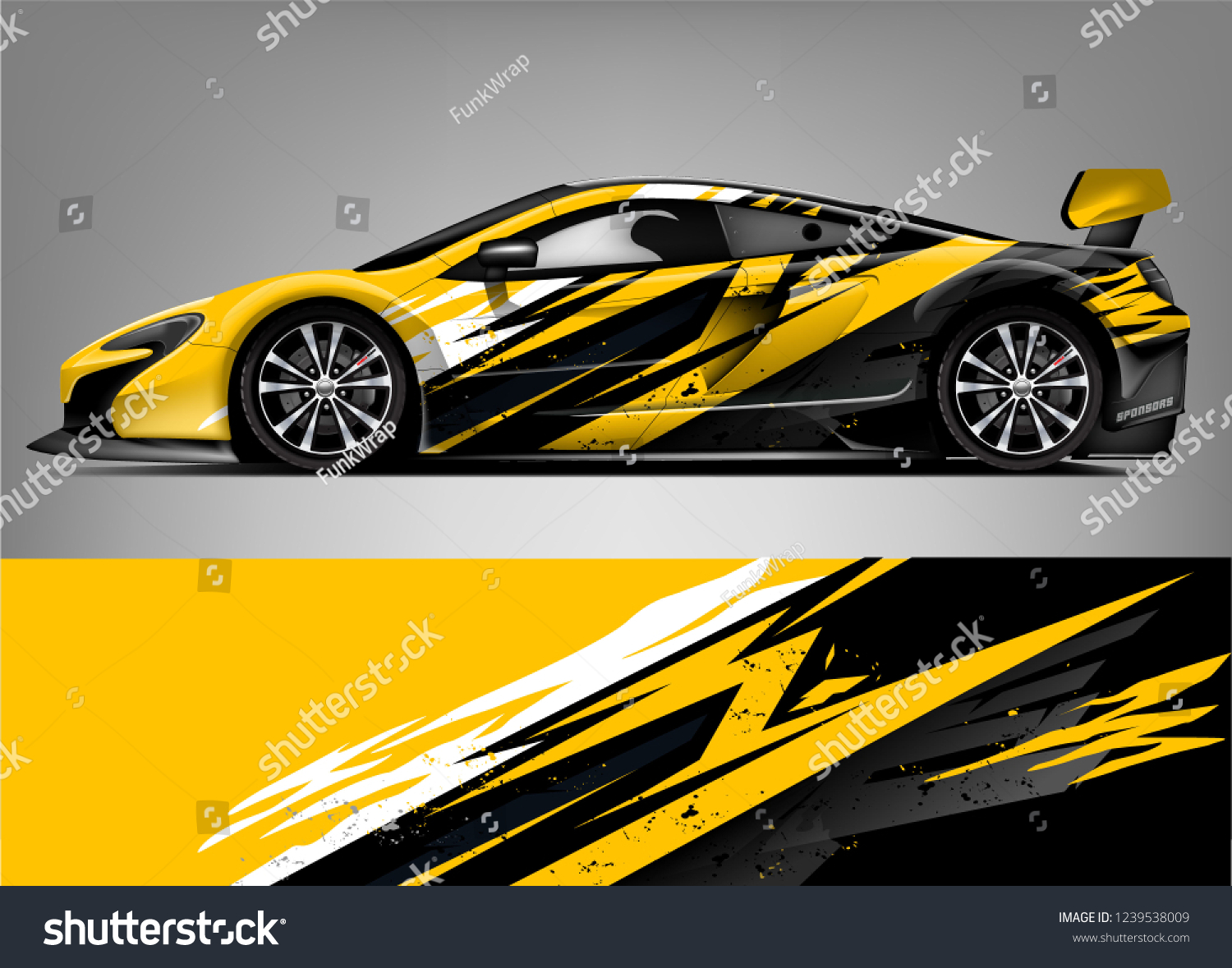 Sport car racing wrap design. vector design.