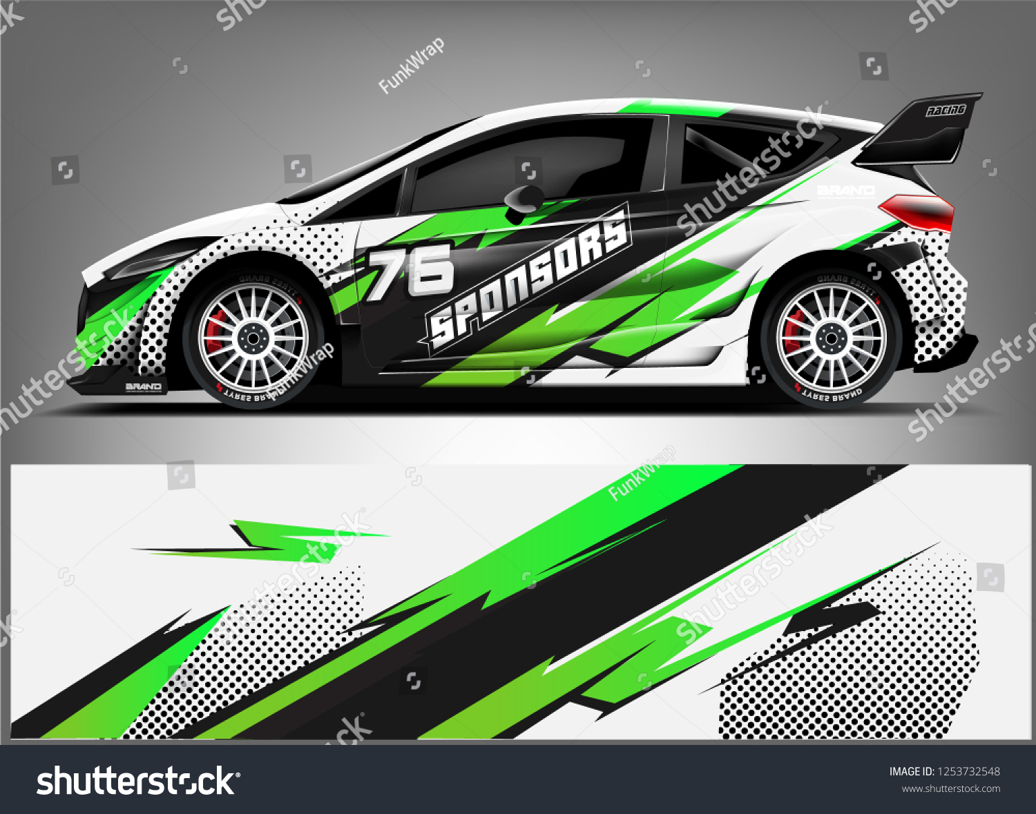 Car decal sticker wrap design vector. Graphic abstract stripe racing background kit designs for vehicle, race car, rally, adventure and livery