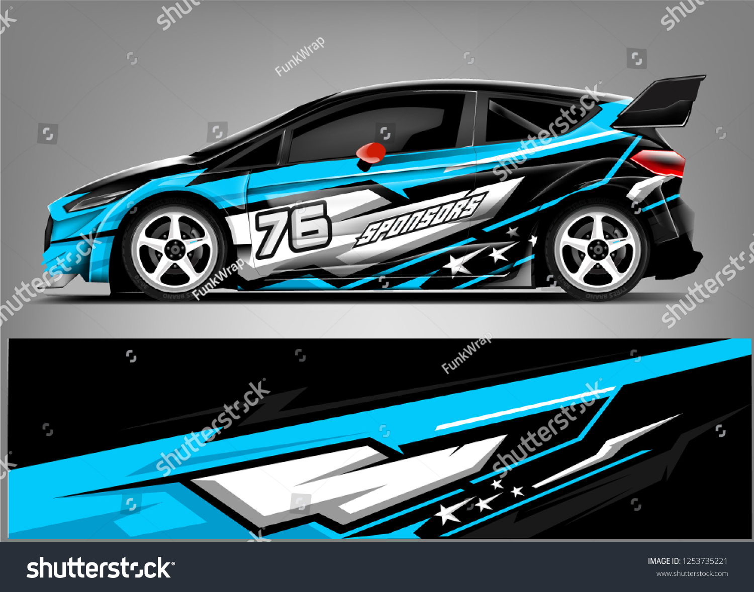 Car wrap design vector, truck and cargo van decal. Graphic abstract stripe racing background designs for vehicle, rally, race, adventure and car racing livery.