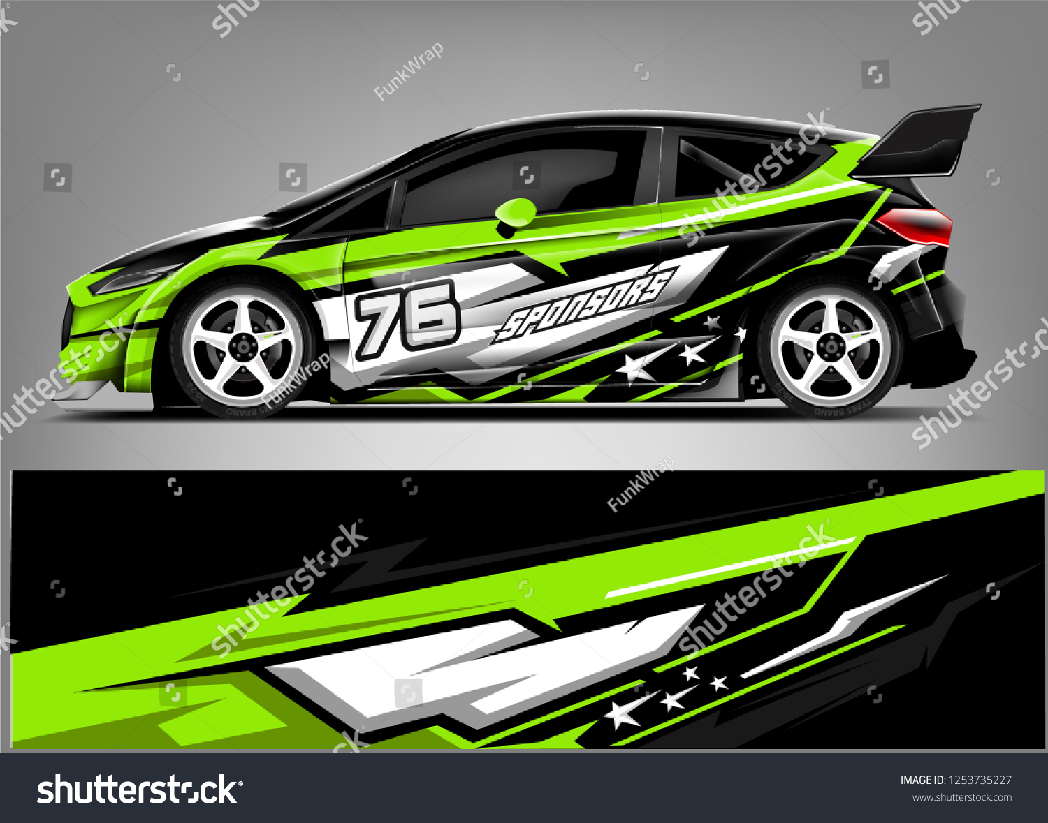 Car wrap design vector, truck and cargo van decal. Graphic abstract stripe racing background designs for vehicle, rally, race, adventure and car racing livery.