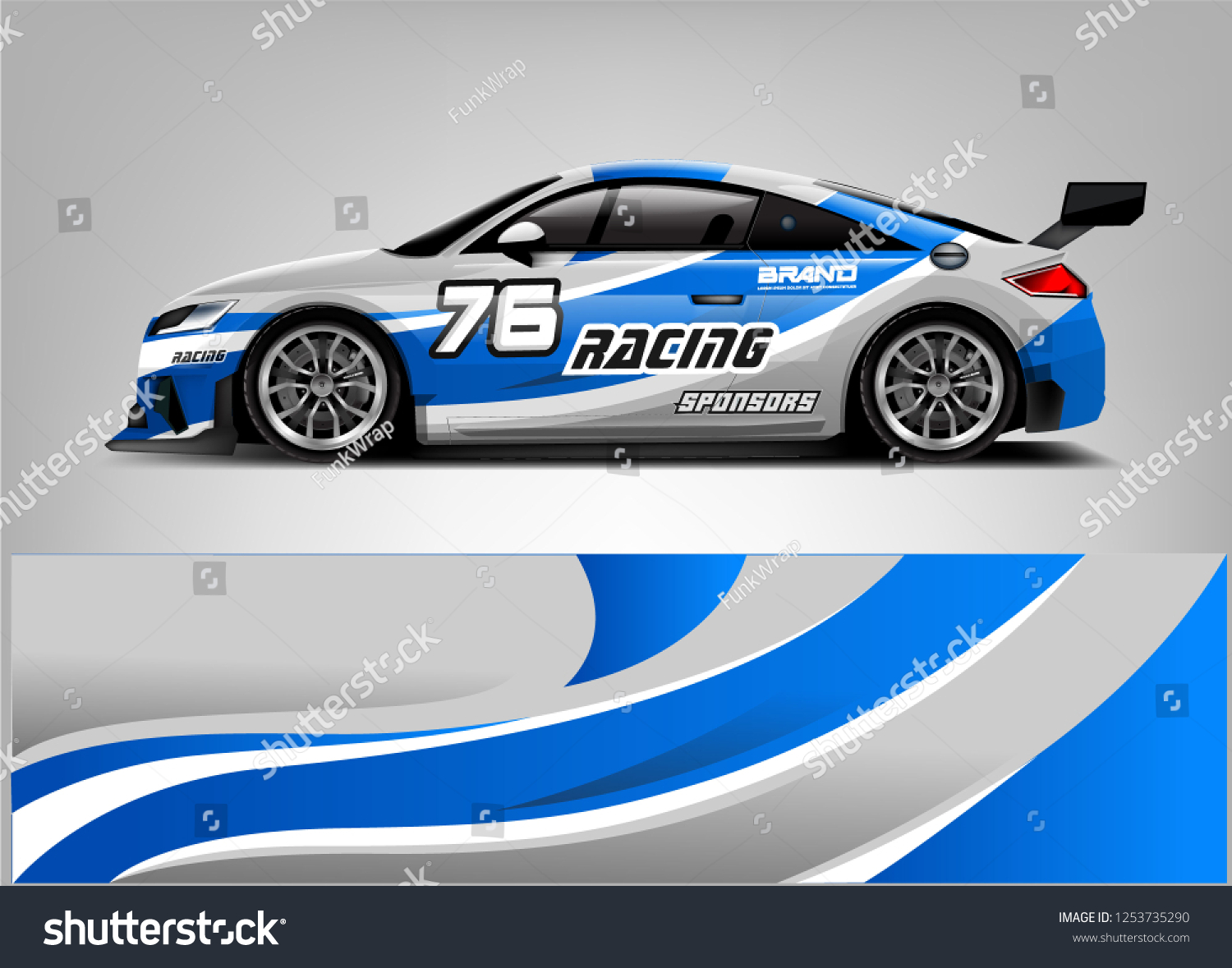 Car wrap design vector, truck and cargo van decal. Graphic abstract stripe racing background designs for vehicle, rally, race, adventure and car racing livery.