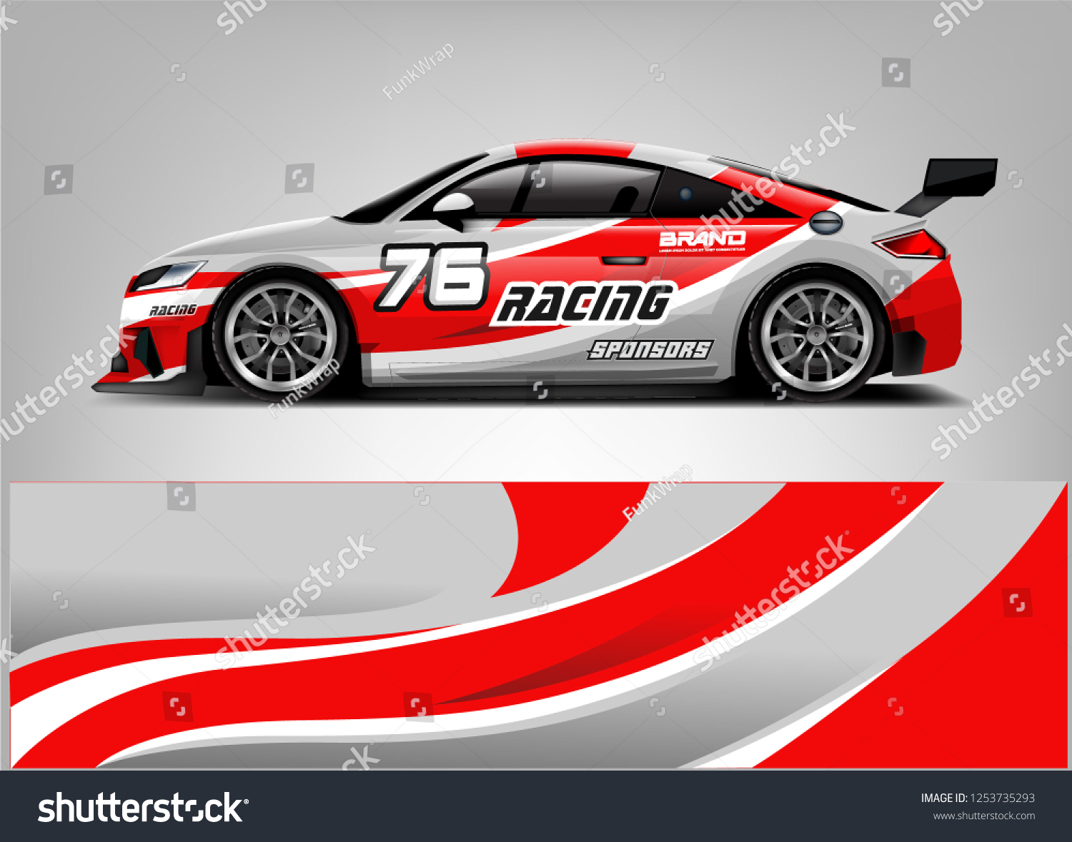Car wrap design vector, truck and cargo van decal. Graphic abstract stripe racing background designs for vehicle, rally, race, adventure and car racing livery.