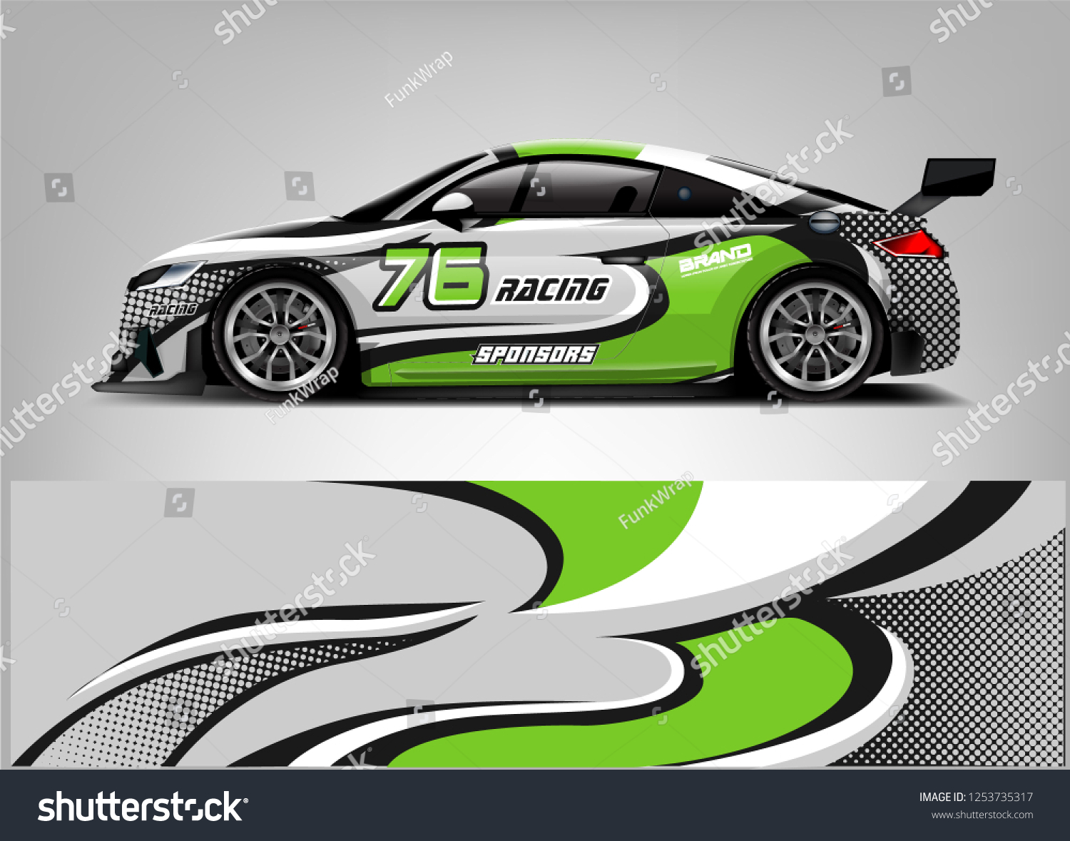 Car wrap design vector, truck and cargo van decal. Graphic abstract stripe racing background designs for vehicle, rally, race, adventure and car racing livery.