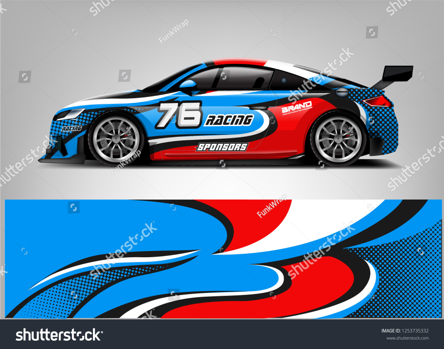 Car wrap design vector, truck and cargo van decal. Graphic abstract stripe racing background designs for vehicle, rally, race, adventure and car racing livery.