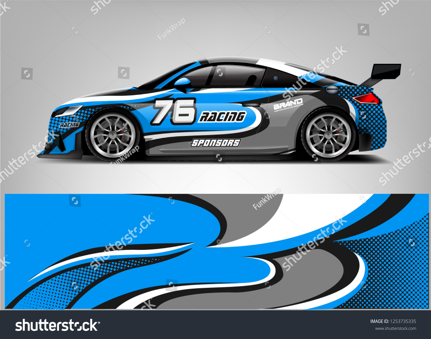 Car wrap design vector, truck and cargo van decal. Graphic abstract stripe racing background designs for vehicle, rally, race, adventure and car racing livery.