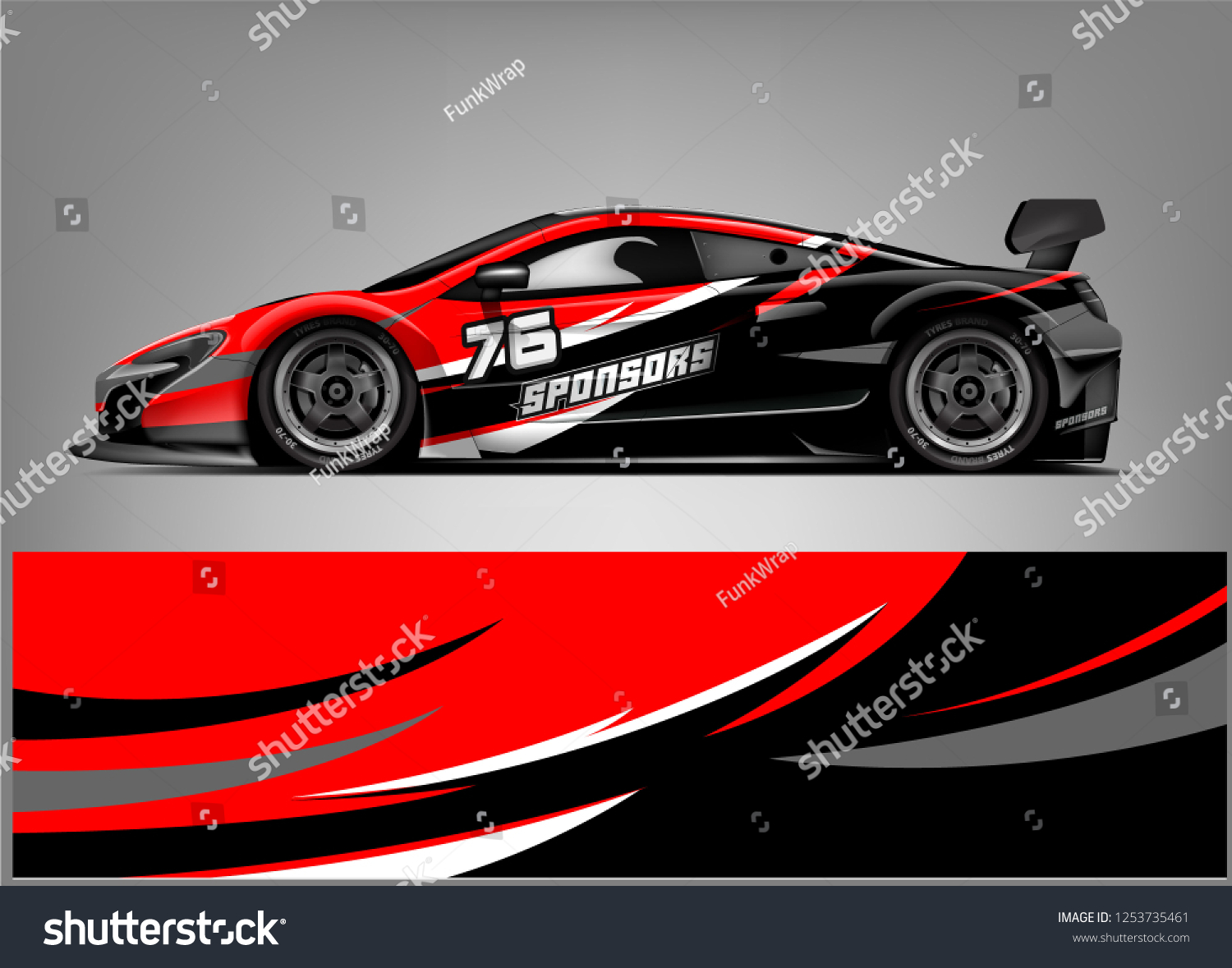 Car wrap design vector, truck and cargo van decal. Graphic abstract stripe racing background designs for vehicle, rally, race, adventure and car racing livery.