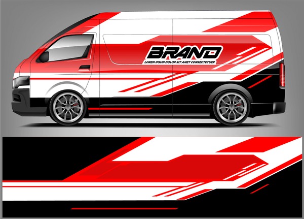 Company car wrap. wrap design for company car and services.