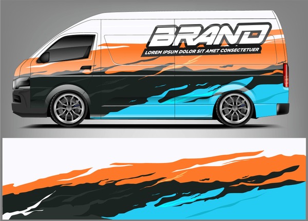 Company car wrap. wrap design for company car and services.