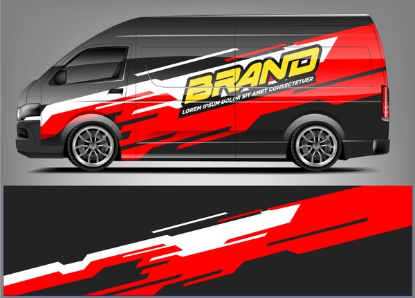 Company car wrap. wrap design for company car and services.