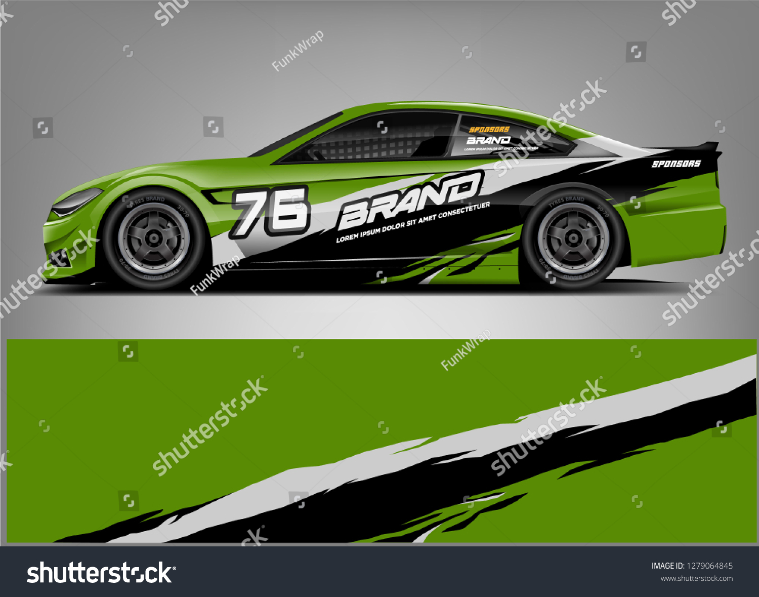 Racing car wrap design. abstract racing line graphics. vector file