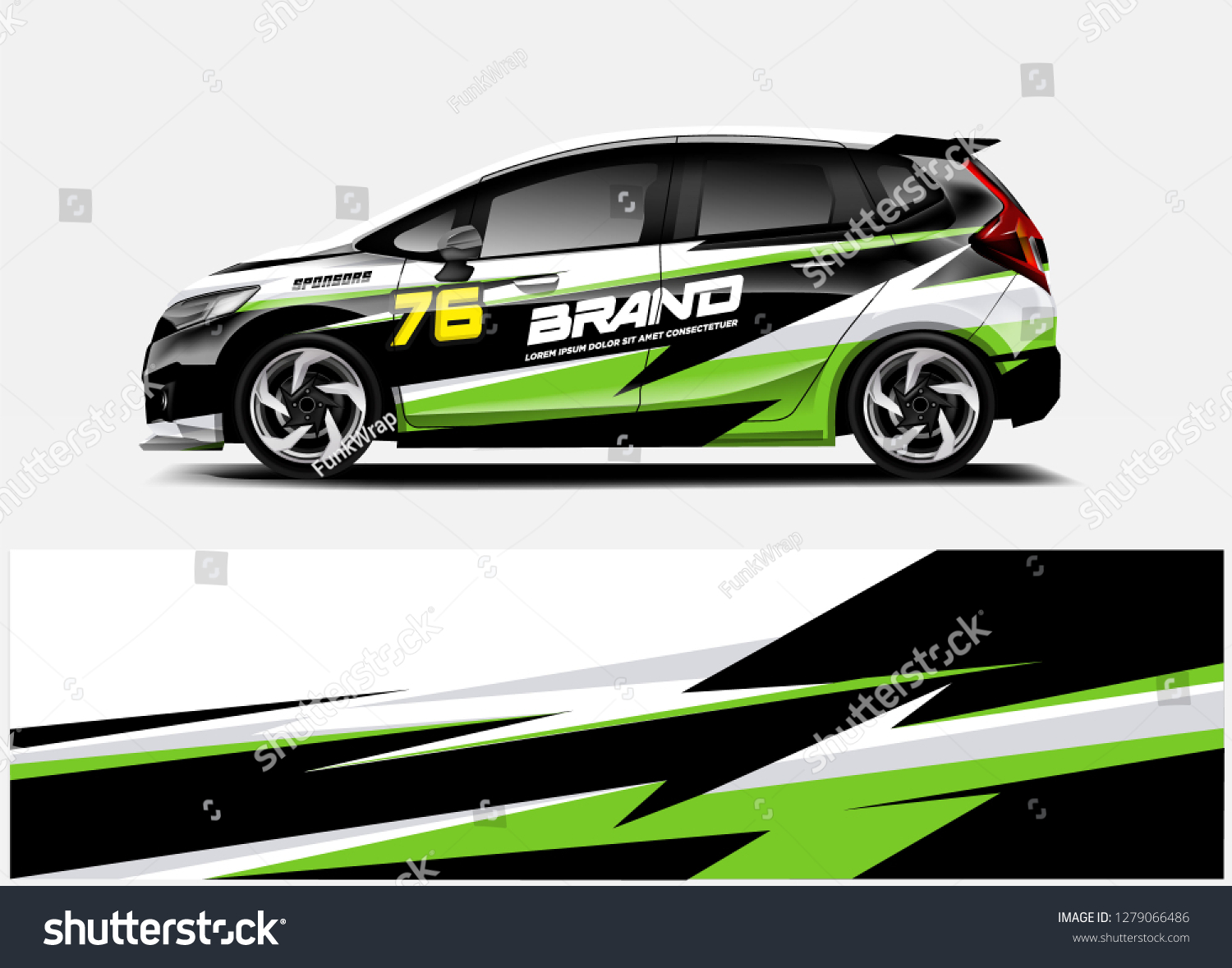 Racing car wrap design. abstract racing line graphics. vector file