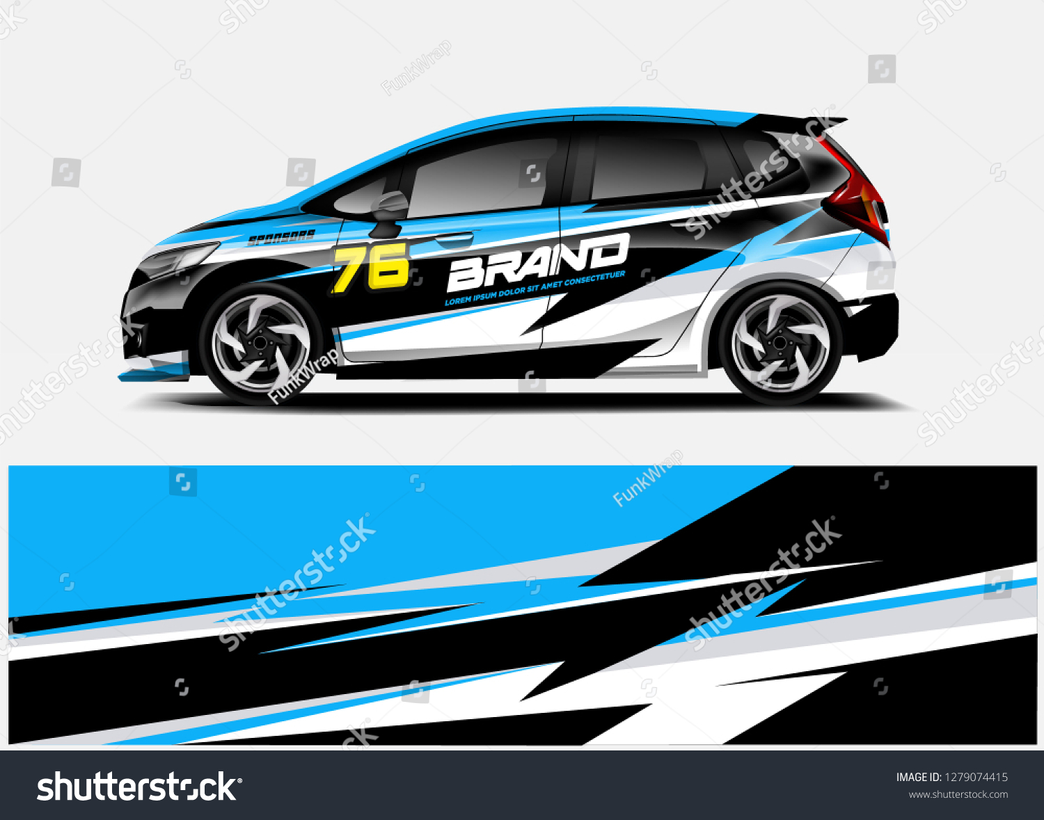 Racing Car wrap design. abstract racing design. ready print design