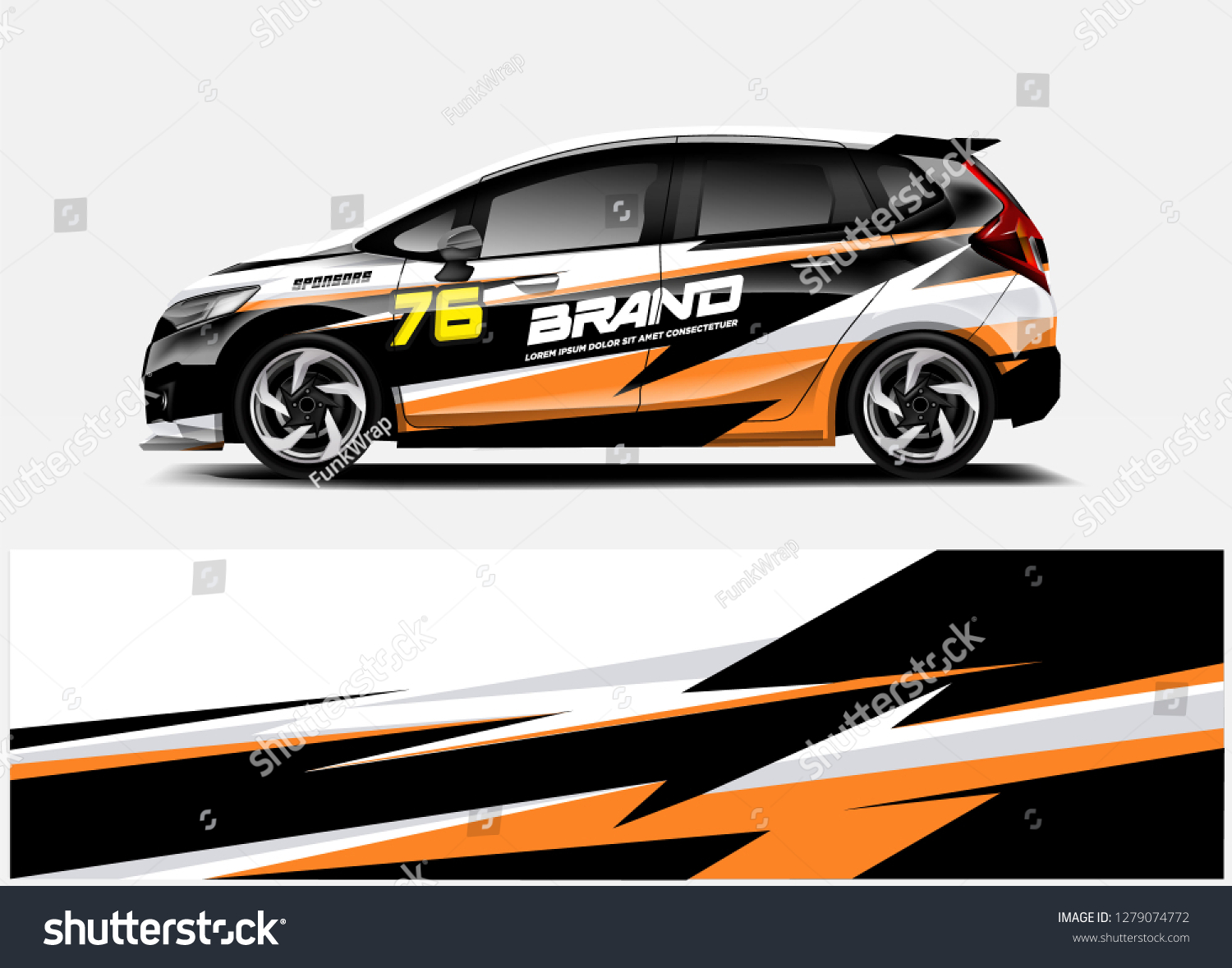 Racing Car wrap design. abstract racing design. ready print design
