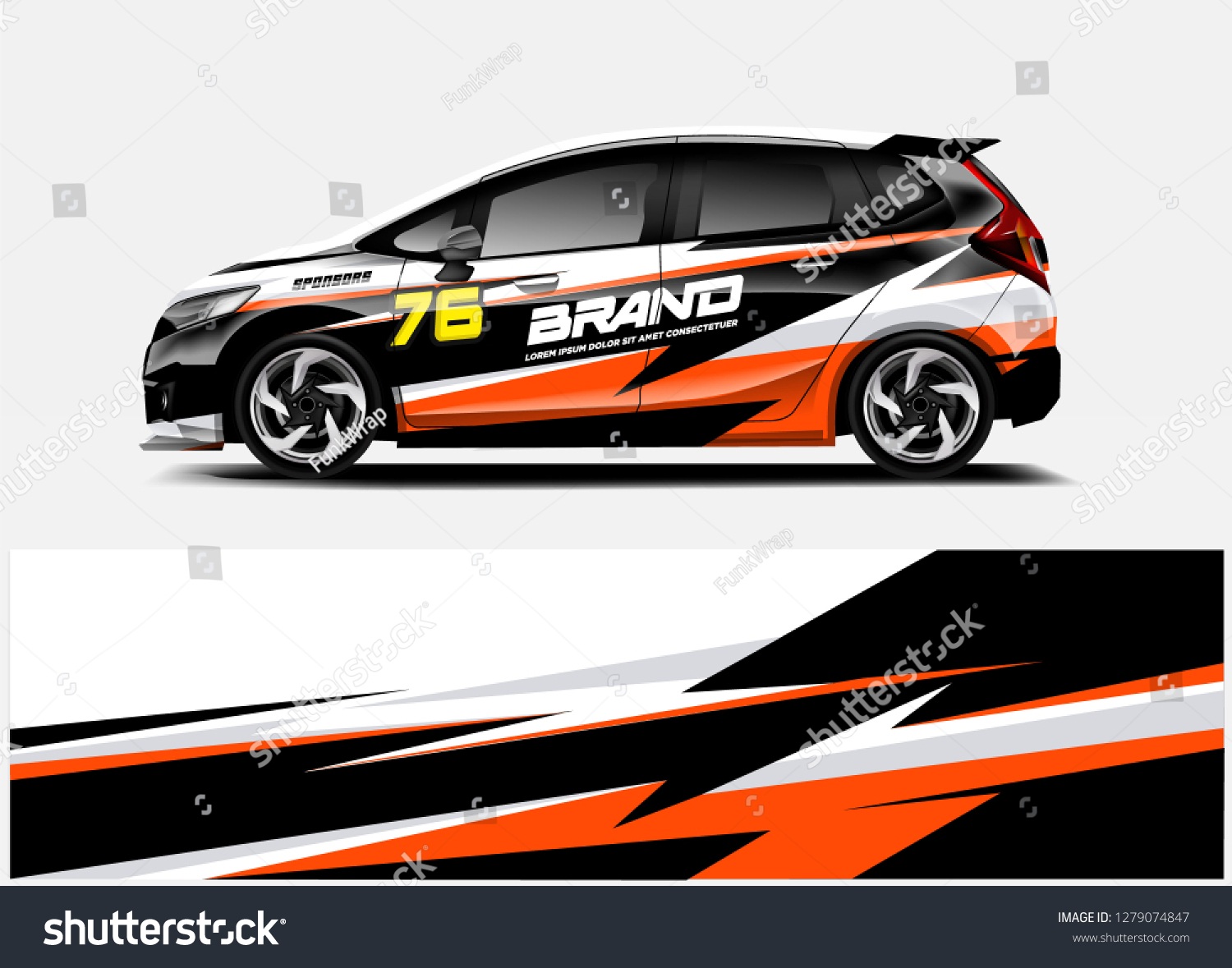 Racing Car wrap design. abstract racing design. ready print design