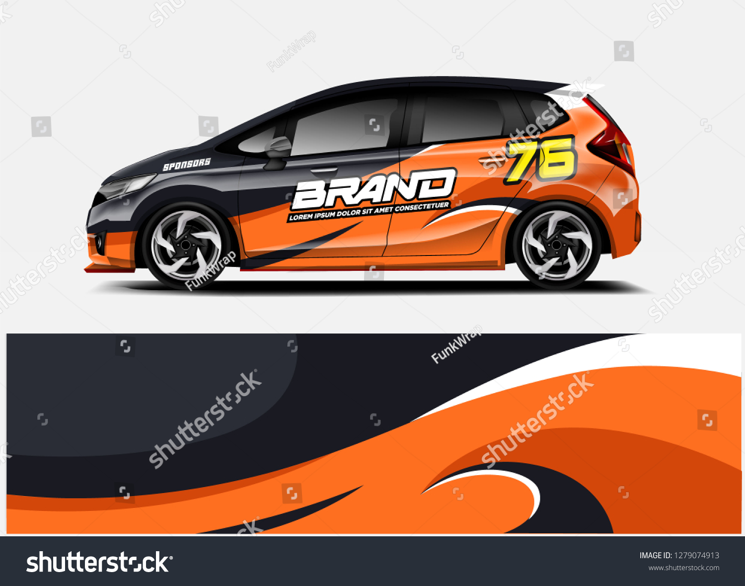 Racing Car wrap design. abstract racing design. ready print design