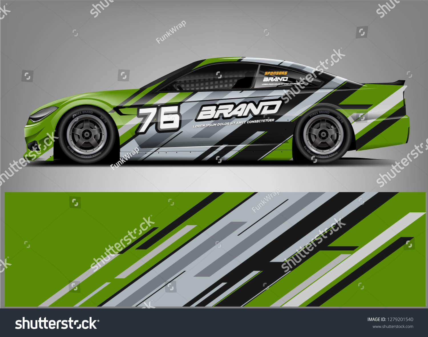Racing Car Wrap design. sticker decal design. ready print eps format.