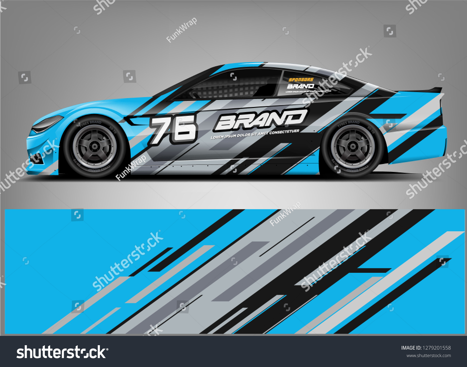 Racing Car Wrap design. sticker decal design. ready print eps format.