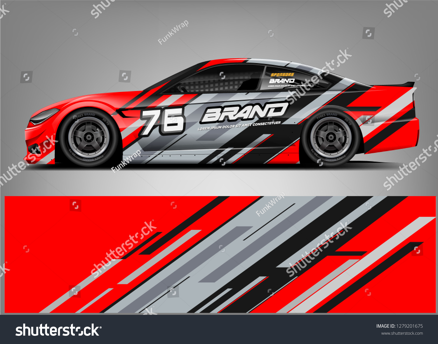 Racing Car Wrap design. sticker decal design. ready print eps format.
